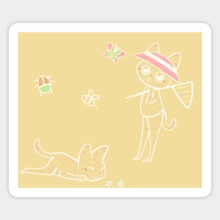 Bug catcher pattern Sticker